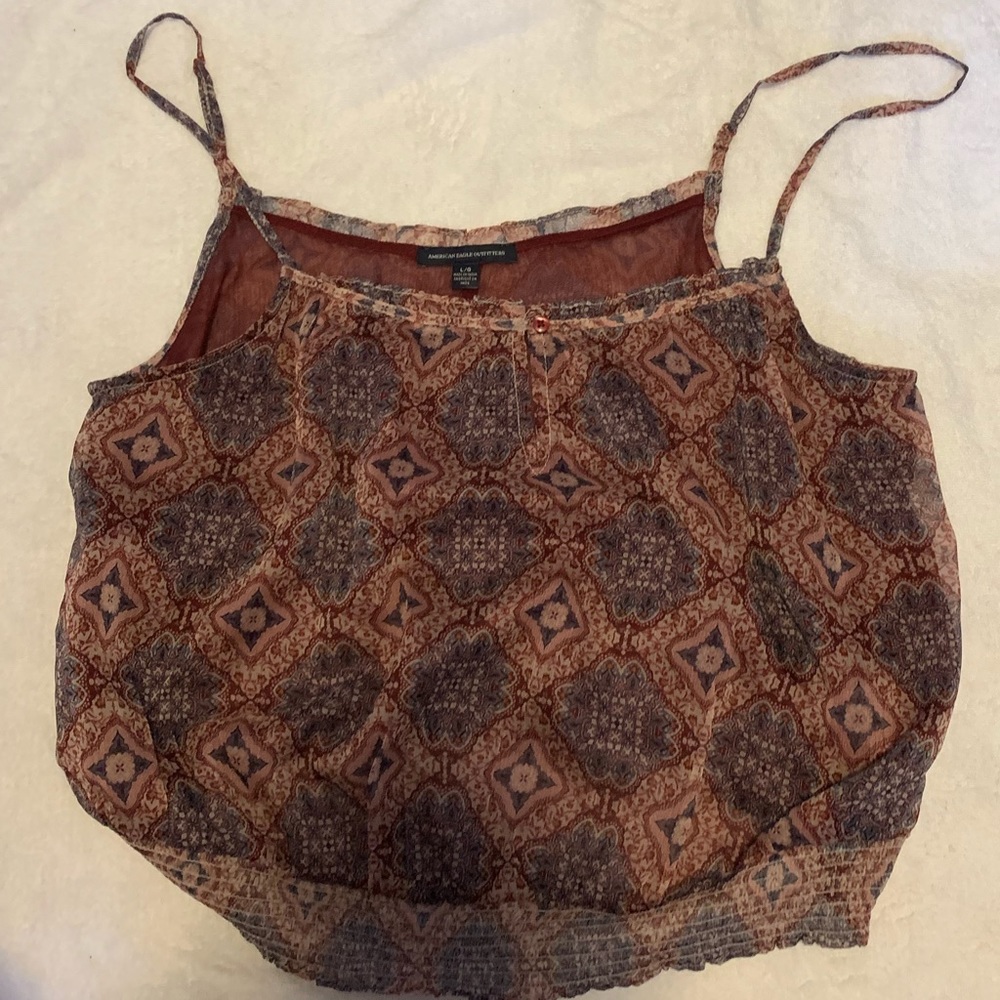 A&E cropped spaghetti strap